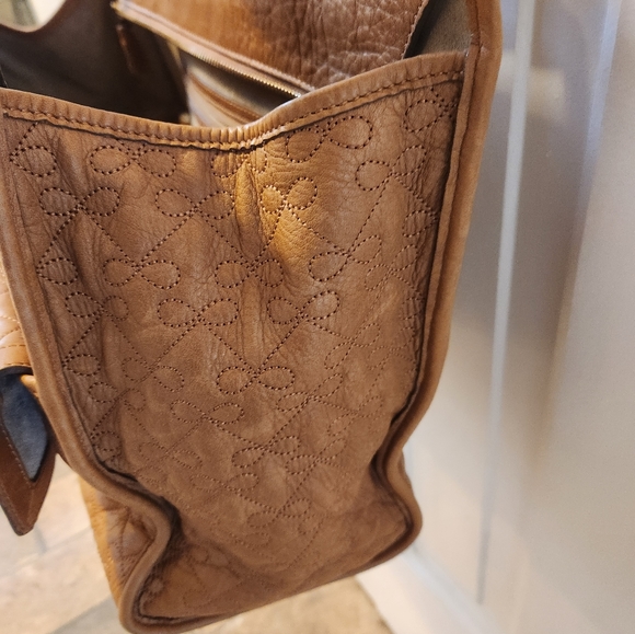 RARE! Anya Hindmarch London Luxe Satchel Handbag in Camel Leather - Picture 5 of 16